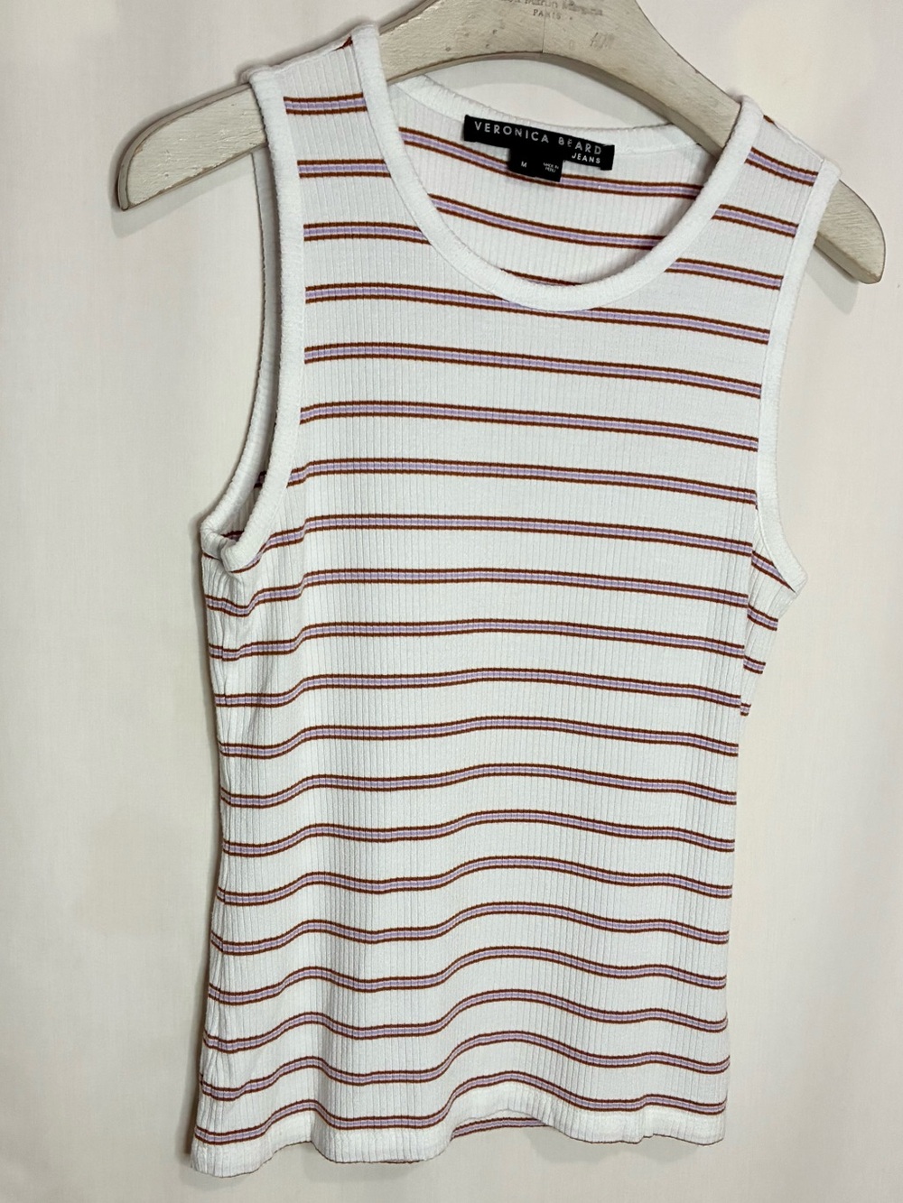 Veronica Beard Ribbed Striped Tank - Picture 2 of 5